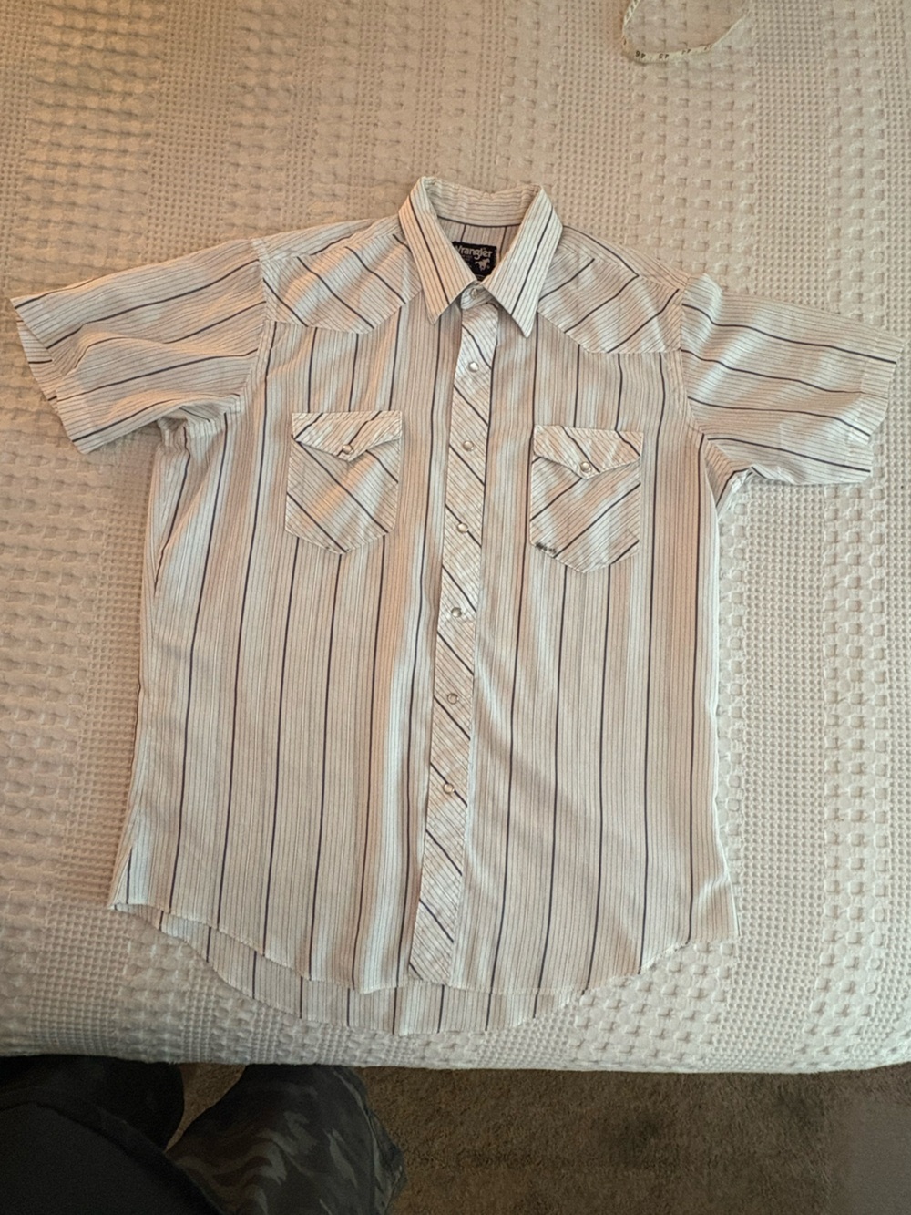 Wrangler Western Men's Short-Sleeve Snap-Up Shirt - Large